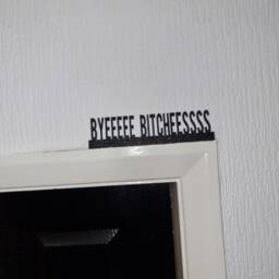 Byeeeee Bitcheessss Door Topper, Shelf Decor, Wall Quirky Home Interior Gift, Door Decoration - thumbnail 3