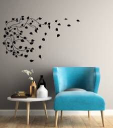 Leaves Vinyl Wall Decal Tree Blowing Branch Nature Home Room Decor Stickers Mural - #3016Di - thumbnail 1