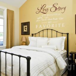 Every Love Story Is Beautiful - Romantic Vinyl Wall Quotes Bedroom Decal Sticker Art 001 - thumbnail 3