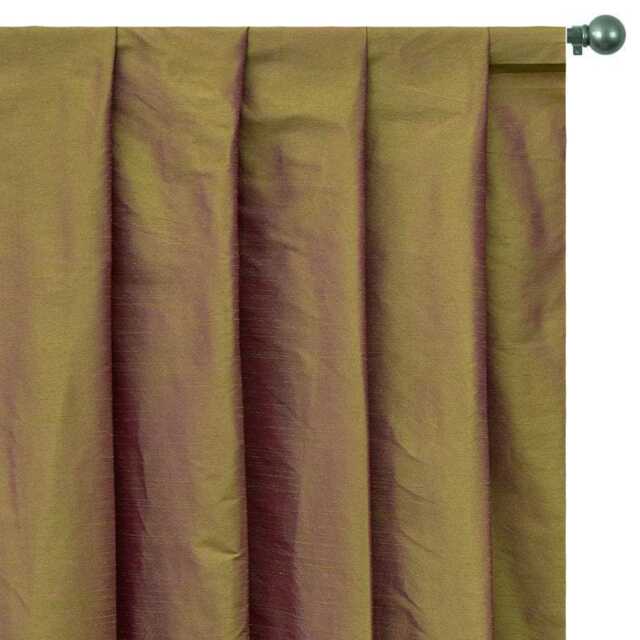 Lime Green & Pink Art Silk Curtain Panels, Faux Curtains - Rod Pocket, Grommet, Box Pleat, Three Pinch Tab Top, Plain Ring Top - image 1