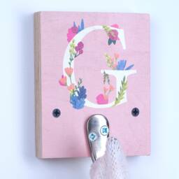 Personalised Floral Initial Key Hook