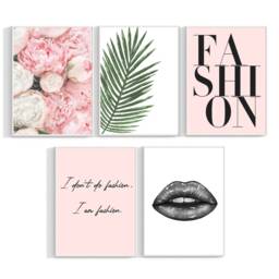 Fashion Art Prints Pink Peonies, Quote, Tropical Leaf, Lips, Wall Art, Gifts For Women, Her, Poster Bedroom - thumbnail 3