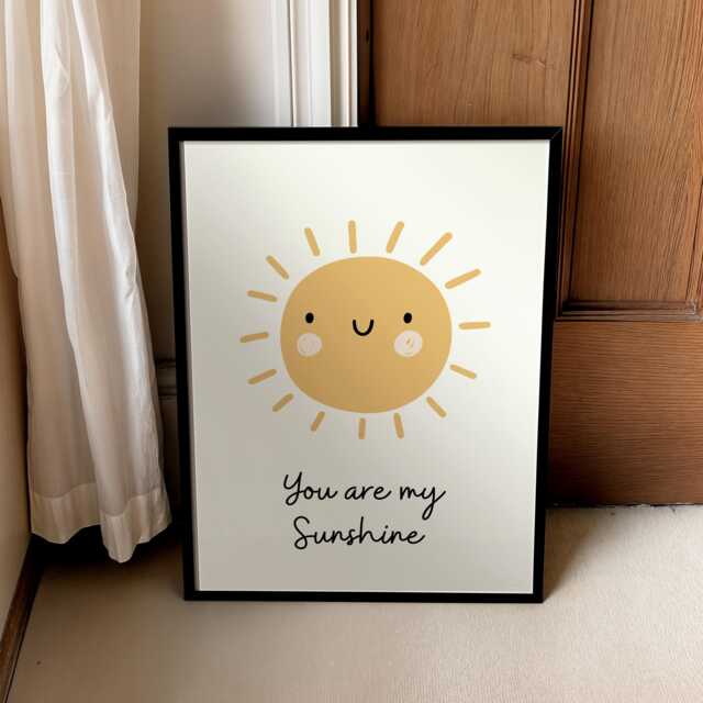 Sunshine Nursery Print Cheerful Kids Room Decor - Unframed - image 1