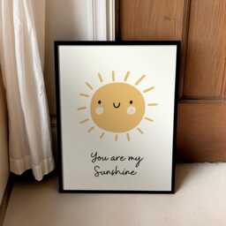 Sunshine Nursery Print Cheerful Kids Room Decor - Unframed - thumbnail 1