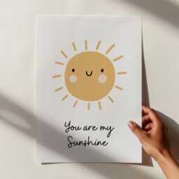 Sunshine Nursery Print Cheerful Kids Room Decor - Unframed - thumbnail 2
