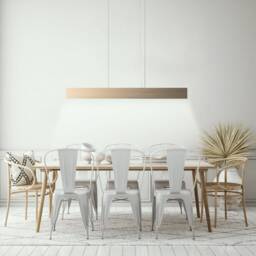 Handmade Oak Wood Led Pendant Lamp - Modern Dining Light - thumbnail 3
