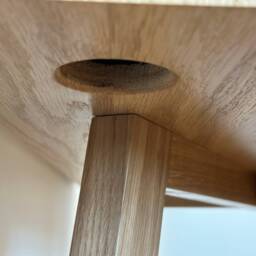 Small Solid Oak Wood Desk With Drawers, Modern Desk, Home Office Custom Gaming Shelf, Scandinavian Computer - thumbnail 4