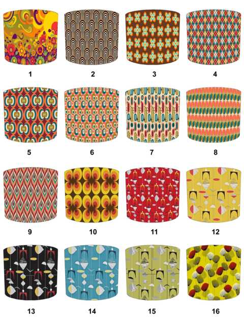 Retro 60S 70S Drum Lampshade For Ceiling Light Pendants Or Table Lamp Bases - image 1