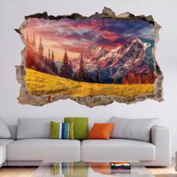 Alpine Mountains Alps Nature Wall Decal Sticker Mural Poster Print Art Home Office Decor Hk35 - thumbnail 1
