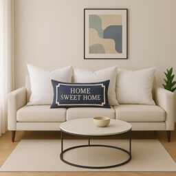 Lumbar Monogrammed Pillow Decorative Gray Throw Pillows, Monogram Couple Anniversary Gift - thumbnail 2