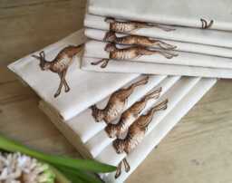 Custom Roman Blind/ Shade in Peony & Sage French Hares Fudge On Cream Linen - Please Note Full Price Is Quotation