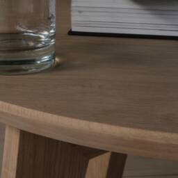 Konk ??? Round Kross Coffee Table [Oak] Bespoke Sizes Available Mid Century Minimal Oak Low Side - thumbnail 3