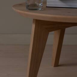 Konk ??? Round Kross Coffee Table [Oak] Bespoke Sizes Available Mid Century Minimal Oak Low Side - thumbnail 4