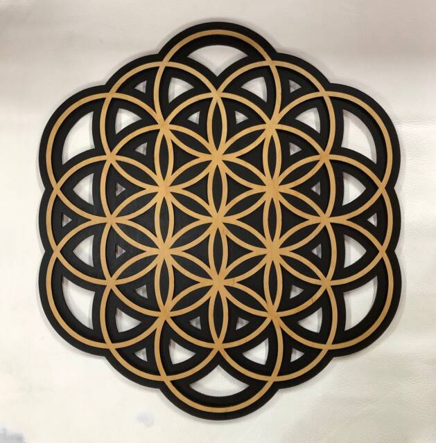Laser Cut Flower Of Life Wall Art Sacred Geometry Decor - image 1