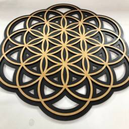 Laser Cut Flower Of Life Wall Art Sacred Geometry Decor - thumbnail 2