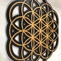 Laser Cut Flower Of Life Wall Art Sacred Geometry Decor - thumbnail 3