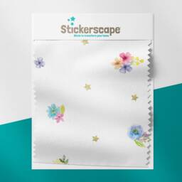 Flowers & Stars Roller Blind, Children's Made To Measure, Flower Blind - thumbnail 3