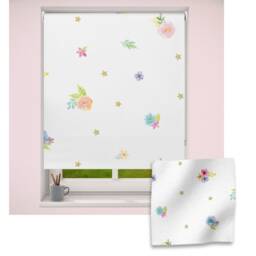Flowers & Stars Roller Blind, Children's Made To Measure, Flower Blind
