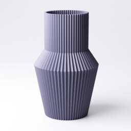Pleated Urn Vase - Ribbed Dried Flower Modern Home Decor Mantlepiece Display - thumbnail 4