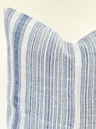 Indigo Neutral Tribal Hemp Hand Woven Natural Dye Color Lumbar Pillow Cover - thumbnail 1