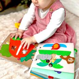 1st Birthday Gift, Quiet Book For Baby Girl, Educational Toys, Handmade Montessori - Minimoms - thumbnail 3