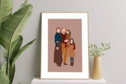 Family Poster Portrait To Personalize Personalized Illustration - thumbnail 1