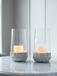 Concrete Leaves Candle Holder - thumbnail 1
