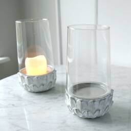 Concrete Leaves Candle Holder - thumbnail 2