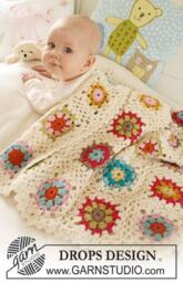 Cover Crochet Alpaca, Baby Blanket, Pram Cot, Square Pattern. Handmade - thumbnail 2