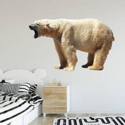 Polar Bear - Peel & Stick Wall Decal Sticker Reusable Fabric Material Vwaq-Pas10