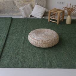 Large Pine Green Rug 6.5x10 Feet, Area Rug, Living Room Bedroom Dining For Kids, Gr??ner Teppich - thumbnail 3