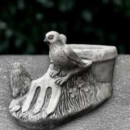 Fantasy Planter With Statue Concrete Flower Pot Bird Sculpture Outdoor Plant Figurine Garden & Home Ornament Lover Gift - thumbnail 2