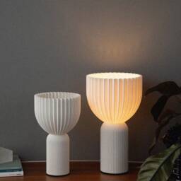 Lamp C Snow White Minimalist Modern Lamp 3D Printing Made Of Bioplastic - thumbnail 2