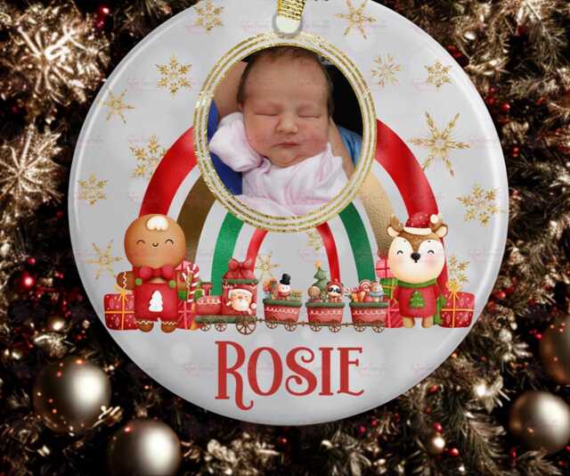 Personalised Kids Christmas Decoration - Granddaughter First Gift Custom Bauble Stocking Filler Eve Box