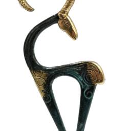 Handmade Brass Cypriot Mouflon Sculpture, Antique Bronze Patina Wildlife Art - thumbnail 2