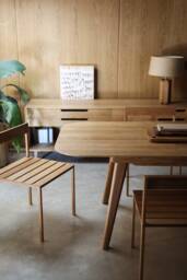 Dining Table With Extension in Solid Oak Modern Mid Century Scandinavian - thumbnail 1