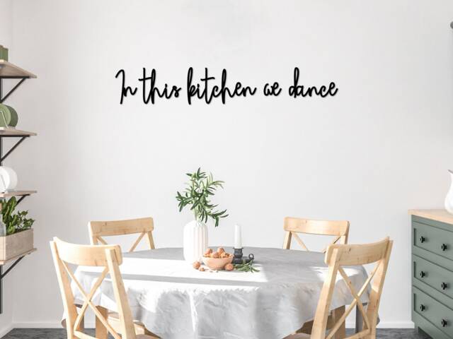 In This Kitchen We Dance Wooden Words Wall Art Large & Extra - image 1