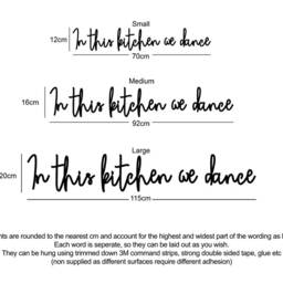 In This Kitchen We Dance Wooden Words Wall Art Large & Extra - thumbnail 3