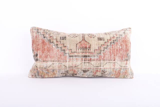 Geometric Kilim Pillow Cover 12x24 Wool Tribal Cushion - image 1