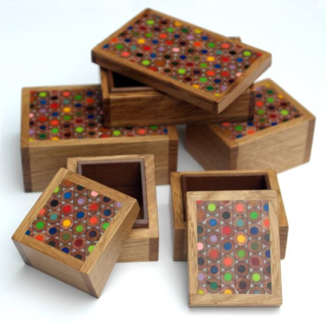 Trinket/Jewellery Box Handmade - Recycled Artist Quality Pencil Art - image 1