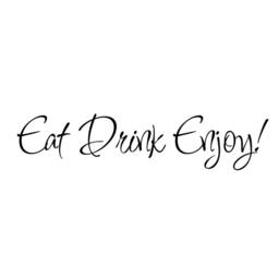 Eat Drink Enjoy Wall Decal Kitchen Sticker Words Dining Room Diner Quote - 166 - thumbnail 3