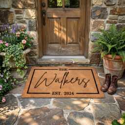 Grandparents Welcome Door Mat - Personalized Doormat Grandparent Gifts Custom Coir Home Decor Nana Papa Housewarming - thumbnail 4