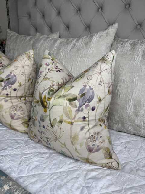 Decorative Cushion Cover, Pillow Cover -Voyage Maison Fabric, Made in UK Double Sided, Countryside Home Floral - image 1
