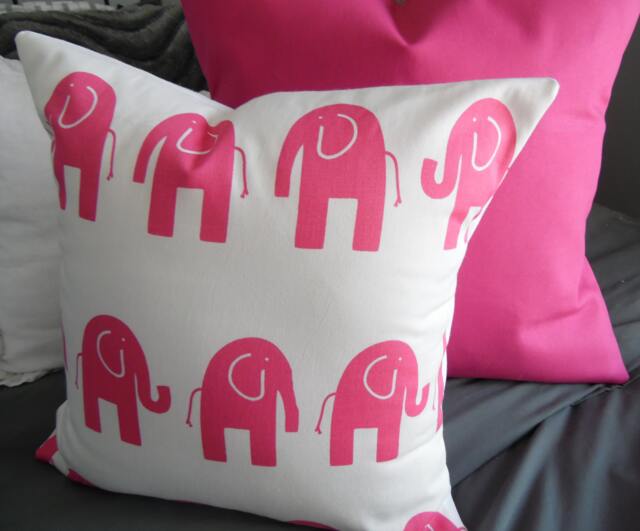 Elephant Nursery Pillow Cover Cotton Baby Shower Decor - image 1