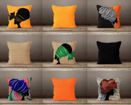 Women Head Cushion Cover-Face Pillow Cover-Decorative Cushion Cover-Home Decor Case-Gift For Her Cushion-Handmade Material - thumbnail 1