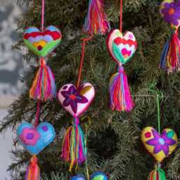 Mexican Handmade Christmas Tree Ornaments, Reusable, Overnight Delivery To The Us - thumbnail 3
