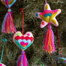 Mexican Handmade Christmas Tree Ornaments, Reusable, Overnight Delivery To The Us - thumbnail 2
