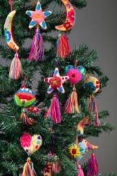 Mexican Handmade Christmas Tree Ornaments, Reusable