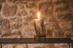 Handmade Table Lamp/Wooden Decorative Desk Bedside Recycled Wood