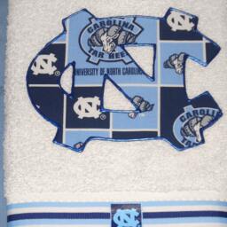North Carolina Tarheels Hand Towel Kitchen, Bathroom, Bar, Grill, Grad Gift - thumbnail 2